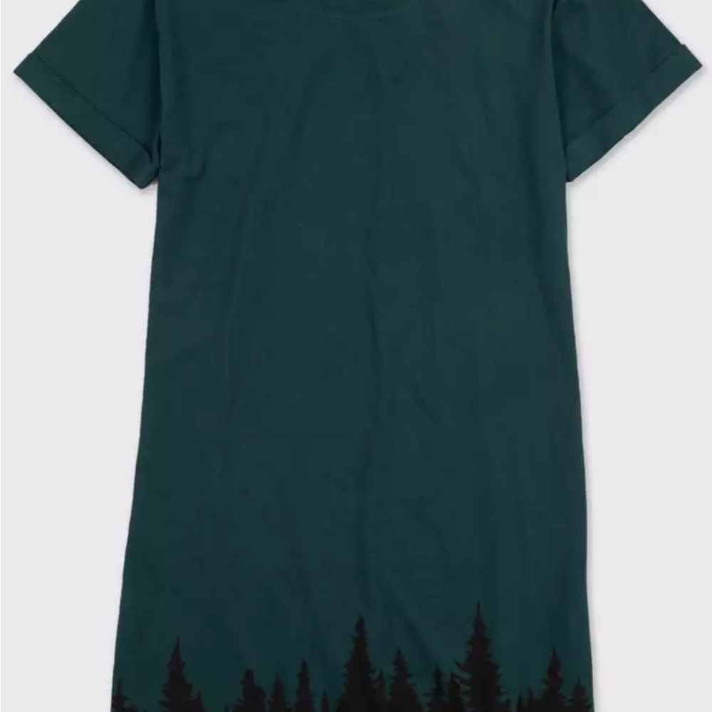 ISO Green T-Shirt with Black Tree Design